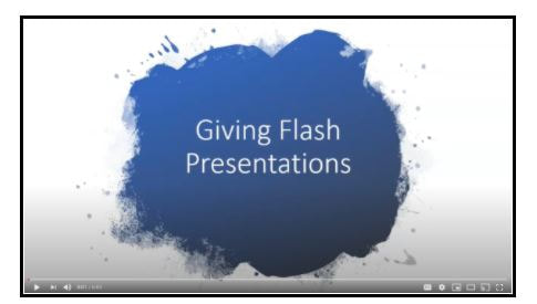 giving flash presentations
